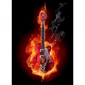 Картина по номерам "Огненная гитара"
