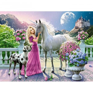 Картина по номерам "Принцеса та єдиноріг"