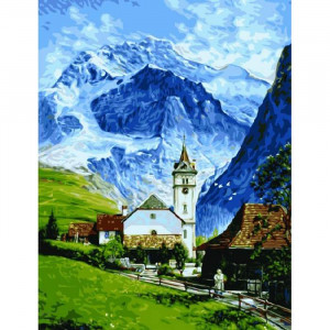 Картина по номерам "Церковь в Альпах"