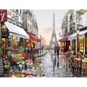 Картина по номерам "Улицы Парижа"