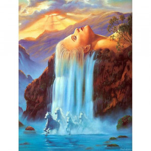 Картина по номерам "Волшебный водопад"