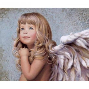 Картина по номерам "Девочка ангел"