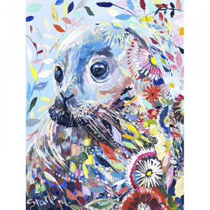 Картина по номерам "Цветочный морской котик"