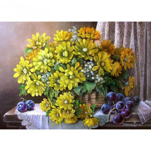 Картина по номерам "Желтые цветы"