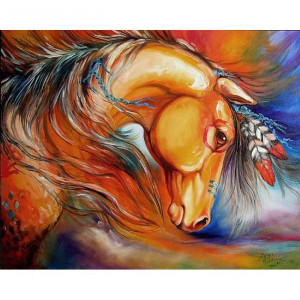 Картина по номерам "Індійський кінь"