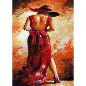 Картина по номерам "Женщина в красном"