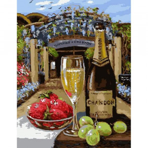 Картина по номерам "Шампанское и фрукты"