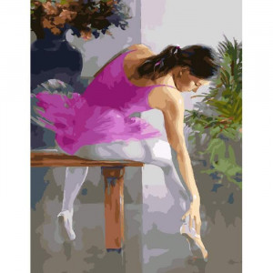 Картина по номерам "Балерина в пуантах"