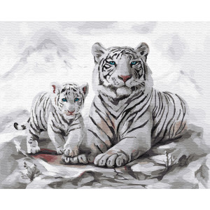 Картина по номерам "Мама тигрёнка"