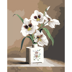 Картина по номерам "Орхидеи в вазе"