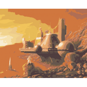 Картина по номерам "Марсианская станция"