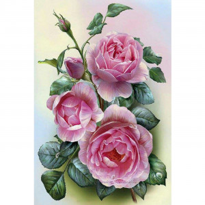Картина по номерам "Рожеві троянди"