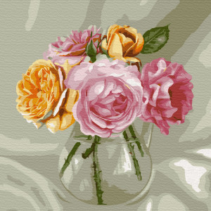 Картина по номерам "Букет з троянд"