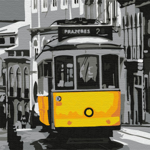 Картина по номерам "Старинный трамвай"