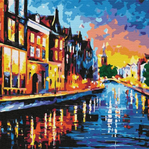 Картина по номерам "Каналы Амстердама"