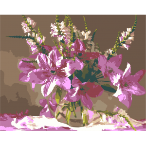 Картина по номерам "Розовые лилии"