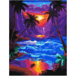 Картина по номерам "Тропический закат"