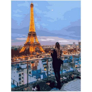 Картина по номерам "Вечерние огни Парижа"