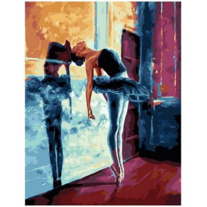 Картина по номерам "Разминка балерины"