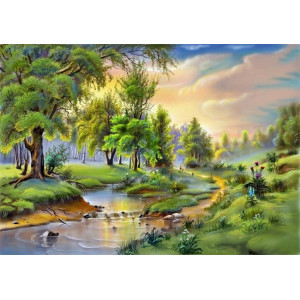 Картина по номерам "Річка, що висихає"