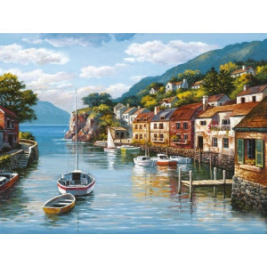 Картина по номерам "Деревня на воде"