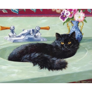 Картина по номерам "Чёрный кот"
