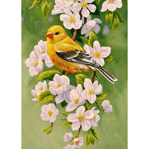 Картина по номерам "Птица на цветах"
