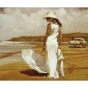 Картина по номерам "Женщина на пляже"