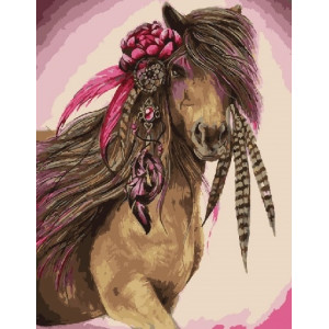 Картина по номерам "Гламурная лошадь"