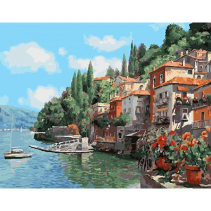 Картина по номерам "Итальянский городок"