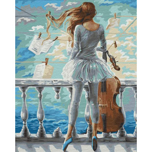 Картина по номерам "Девушка и виолончель"