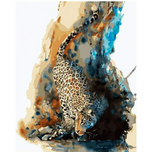 Картина по номерам "Акварельный леопард"