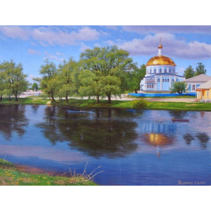 Картина по номерам "Храм у реки"