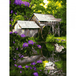 Картина по номерам "Домик в саду"