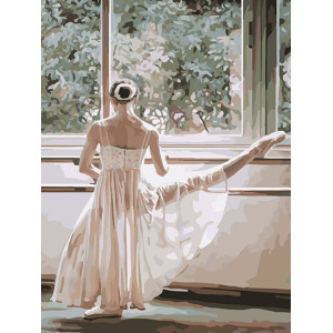 Картина по номерам "Балерина у окна"
