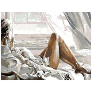 Картина по номерам "Девушка у окна"