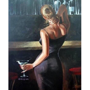 Картина по номерам "Женщина у бара"