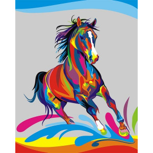 Картина по номерам "Радужный конь"