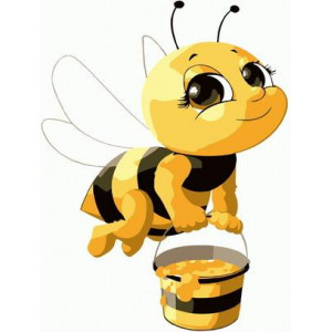 Картина по номерам "Працьовита бджілка"