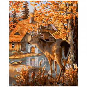 Картина по номерам "Лісова хатина"