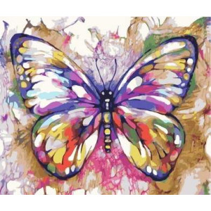 Картина по номерам "Вітражний метелик"