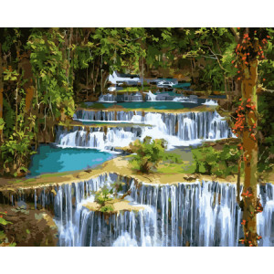 Картина по номерам "Тропічний водоспад"