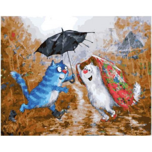 Картина по номерам "Ти я і, парасольку"