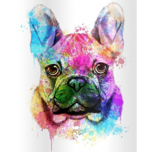 Картина по номерам "Цветной пес"