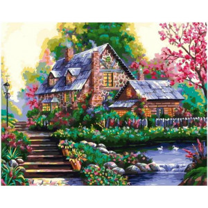 Картина по номерам "Романтичний будиночок"