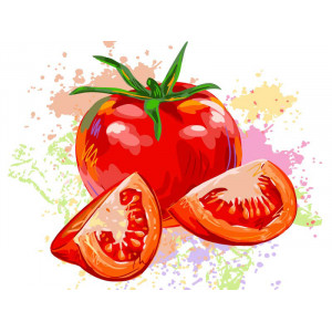 Картина по номерам "Соковитий помідор"