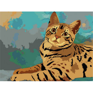 Картина по номерам "Бенгальська кішка"