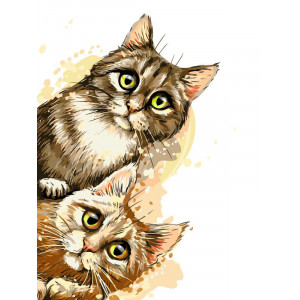 Картина по номерам "Коты-озорники"