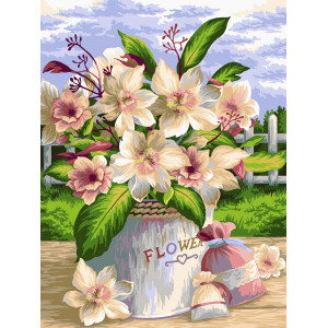 Картина по номерам "Изящные цветы"