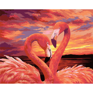 Картина по номерам "Рожевий захід сонця"